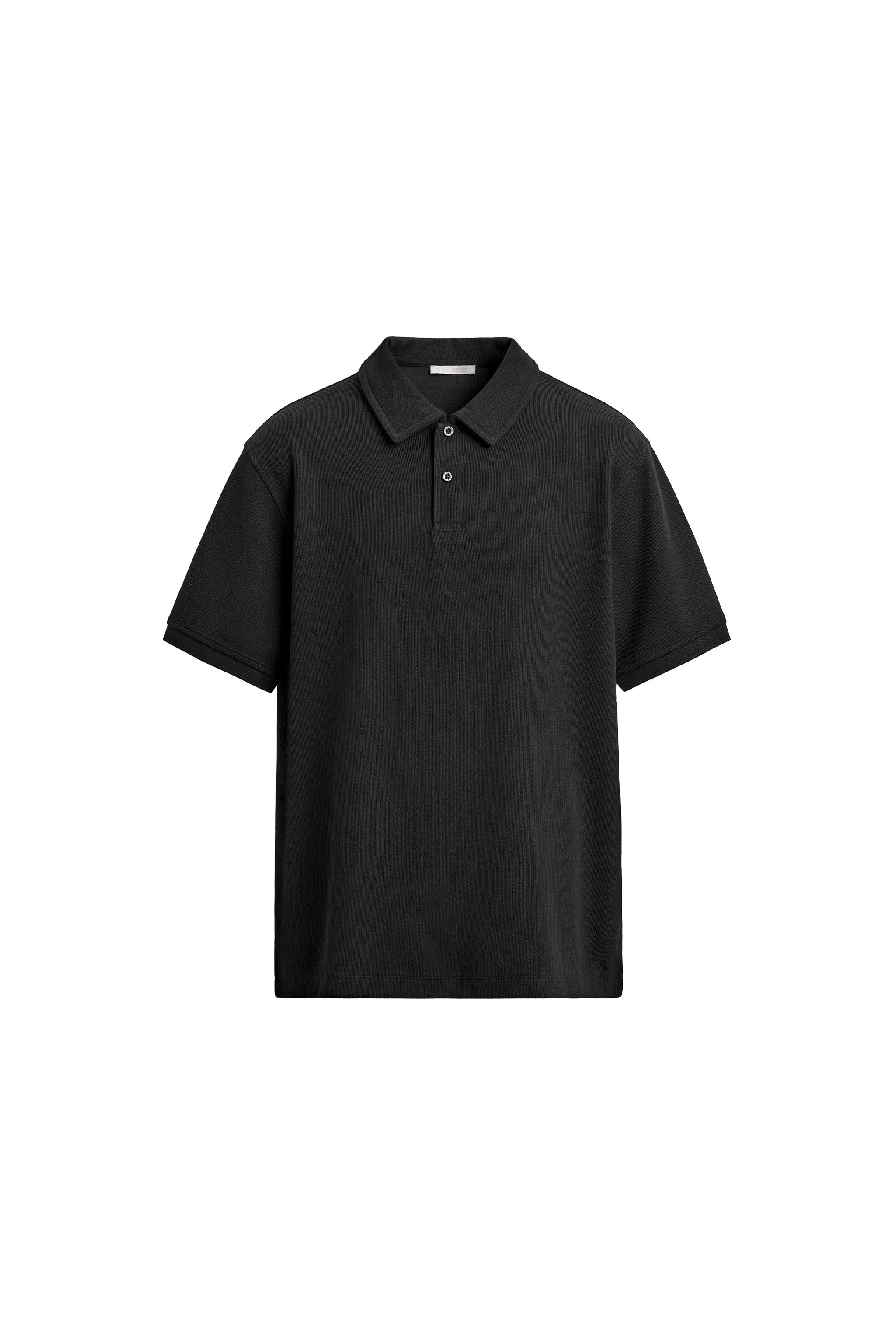 REGULAR FIT TEXTURED POLO